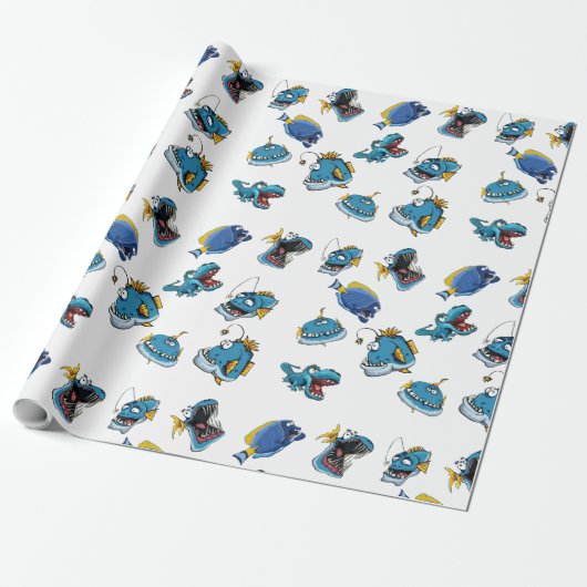 Gift Wrap Paper Funny Sea Fish Monsters Schwanz Ki Geschenkpapier (Ungerollt)