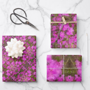 Gift Wrap Paper Lila Rhododendron Geschenkpapier Set