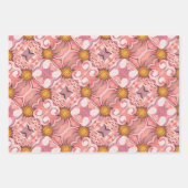 Gift Wrap Paper Peachy Pink Dahlia Geschenkpapier Set (Vorderseite 3)