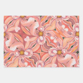 Gift Wrap Paper Peachy Pink Dahlia Geschenkpapier Set (Vorderseite)