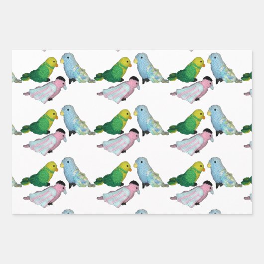 Gift Wrap - Parakeet Dolls Geschenkpapier Set (Vorderseite)