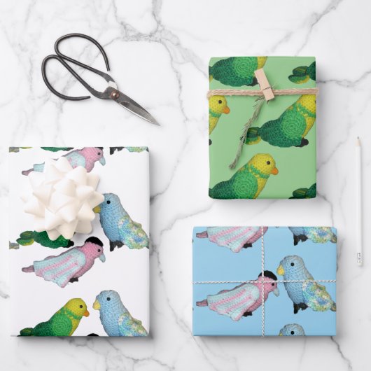 Gift Wrap - Parakeet Dolls Geschenkpapier Set (Vorderseite)