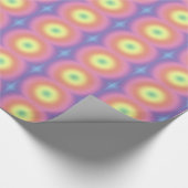 Gift Wrap - Rainbow Circles mit Blue Geschenkpapier (Ecke)