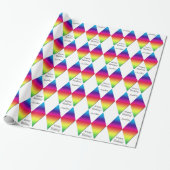 Gift Wrap - Rainbow Diamonds mit Text Geschenkpapier (Ungerollt)