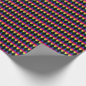 Gift Wrap - Rainbow Diamonds on Black Geschenkpapier (Ecke)