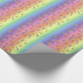 Gift Wrap - Regenbogen mit farbigen Punkten Geschenkpapier (Ecke)