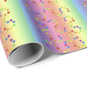 Gift Wrap - Regenbogen mit farbigen Punkten Geschenkpapier (Rolleneckpunkt)