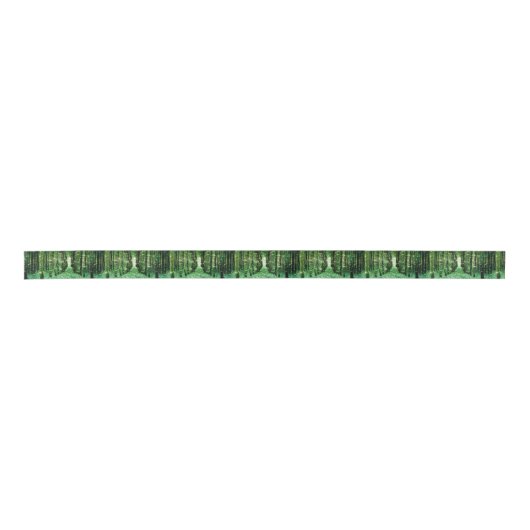 Gift Wrap Ribbon Magical Forest Green Mystery Satinband (Vorderseite)