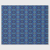 Gift Wrap Roll Blue & Lila Orchias Geschenkpapier (Flach)