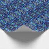 Gift Wrap Roll Blue & Lila Orchias Geschenkpapier (Ecke)