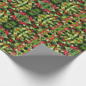 Gift Wrap Roll Holly Berries Geschenkpapier (Ecke)