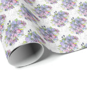 Gift Wrap Roll - Lavender & Pink Flowers Geschenkpapier (Rolleneckpunkt)