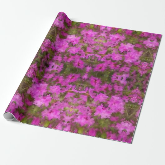 Gift Wrap Roll Lila Rhododendrons Geschenkpapier (Ungerollt)