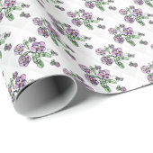 Gift Wrap Roll - Lila Stiefmütterchen - NGA Wasser Geschenkpapier (Rolleneckpunkt)