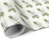 Gift Wrap Roll - NGA Wasserfarbe Weißer Gardenia Geschenkpapier (Rolleneckpunkt)