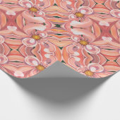 Gift Wrap Roll Peach Dahlias Geschenkpapier (Ecke)
