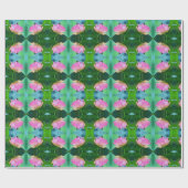 Gift Wrap Roll Pink Wasserfarbe Lotus Geschenkpapier (Flach)