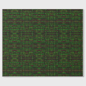 Gift Wrap Roll Red, Green, Black Abstrakt Lines B Geschenkpapier (Flach)