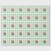 Gift Wrap - Santa und Bäume Geschenkpapier (Flach)