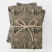 Gift Wrap set of 3 sheets golden Scarabs Geschenkpapier Set (Beispiel)