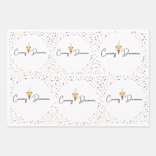 Gift wrap sheets Birthday Girl Vanessa Vanilla Geschenkpapier Set (Vorderseite)