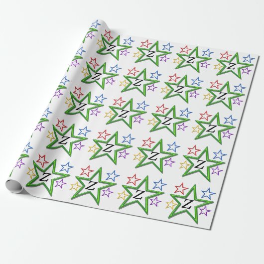 Gift Wrap - Sterne mit dem ersten Geschenkpapier (Ungerollt)