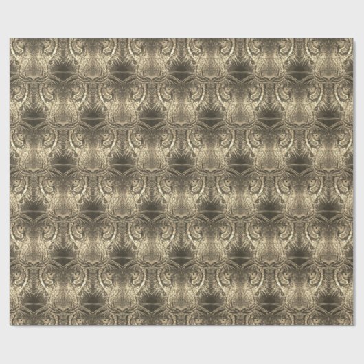 Gift Wrap - Tiger Eyes in Sepia Geschenkpapier (Flach)