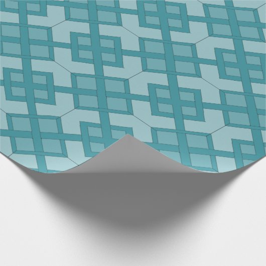 Gift Wrap - Waldgitter in Sea Green Geschenkpapier (Ecke)