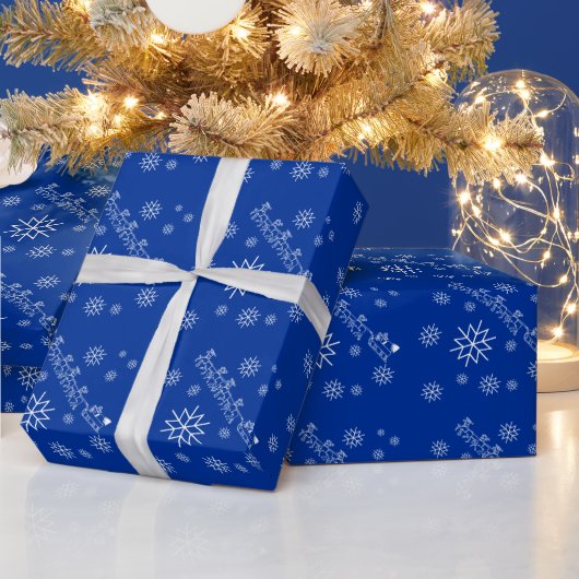 Gift Wrap - Weihnachtsfeier, Schlitten, Schneefloc Geschenkpapier (Feiertage)