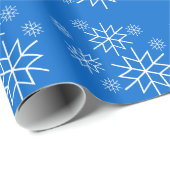Gift Wrap - Weiße Schneeflocken Geschenkpapier (Rolleneckpunkt)
