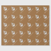 Gift Wrap - Weißer Anker mit Schiffsname Geschenkpapier (Flach)