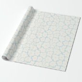 Gift Wrap | White Flowers Light Blue Baby Geschenkpapier (Ungerollt)