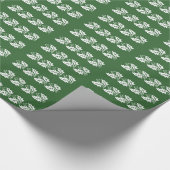 Gift Wrap - White Holly Blätter Geschenkpapier (Ecke)