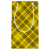 GIFT WRAP YELLOW BLACK ÜBERPRÜFT KARIERT KLEINE GESCHENKTÜTE (Vorderseite)
