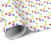 Gift Wrap - zufällige farbige Punkte Geschenkpapier (Rolleneckpunkt)