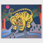 GIFT WRAPPING CHINESE TIGER  GESCHENKPAPIER (Flach)