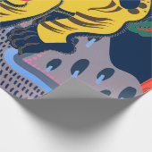 GIFT WRAPPING CHINESE TIGER  GESCHENKPAPIER (Ecke)
