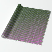 GIFT WRAPPING DARK GREEN MAGENTA FADED STRIPES GESCHENKPAPIER (Ungerollt)