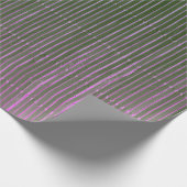 GIFT WRAPPING DARK GREEN MAGENTA FADED STRIPES GESCHENKPAPIER (Ecke)