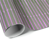 GIFT WRAPPING DARK GREEN MAGENTA FADED STRIPES GESCHENKPAPIER (Rolleneckpunkt)