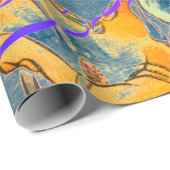 GIFT WRAPPING PAPIER TIGER UND JAPANISCHE BLUME GESCHENKPAPIER (Rolleneckpunkt)