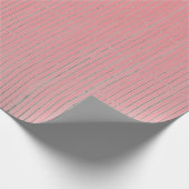 GIFT WRAPPING PINK UND GRAU FADED STRIPES GESCHENKPAPIER (Ecke)