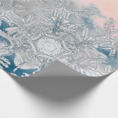 GIFT WRAPPING WILSON BENTLEY SNOWFLAKEN IN CLOUUES GESCHENKPAPIER (Ecke)