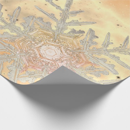 GIFT WRAPPING WILSON BENTLEY SNOWFLAKES SUNSET GESCHENKPAPIER (Ecke)