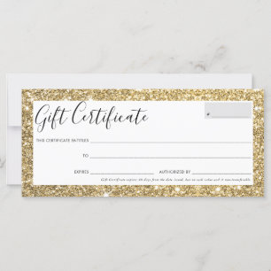 GIFT-ZERTIFIKAT eleganter, schicker Glam Gold Glit