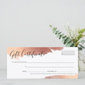 GIFT-ZERTIFIKAT hübsches, schicken Goldgold der Ro (Stehend Vorderseite)