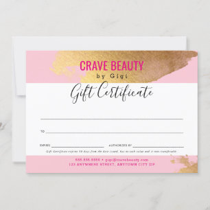 GIFT-ZERTIFIKAT Luxus-minimalistische Glam Gold Ro