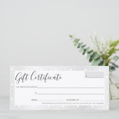 GIFT-ZERTIFIKAT-Stilsilber geometrisches Muster (Stehend Vorderseite)