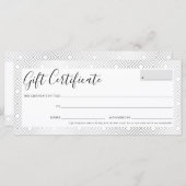 GIFT-ZERTIFIKAT-Stilsilber geometrisches Muster (Vorne/Hinten)