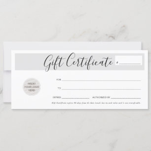 GIFT ZERTIFIKATE eleganter Business-Gutschein Einladung